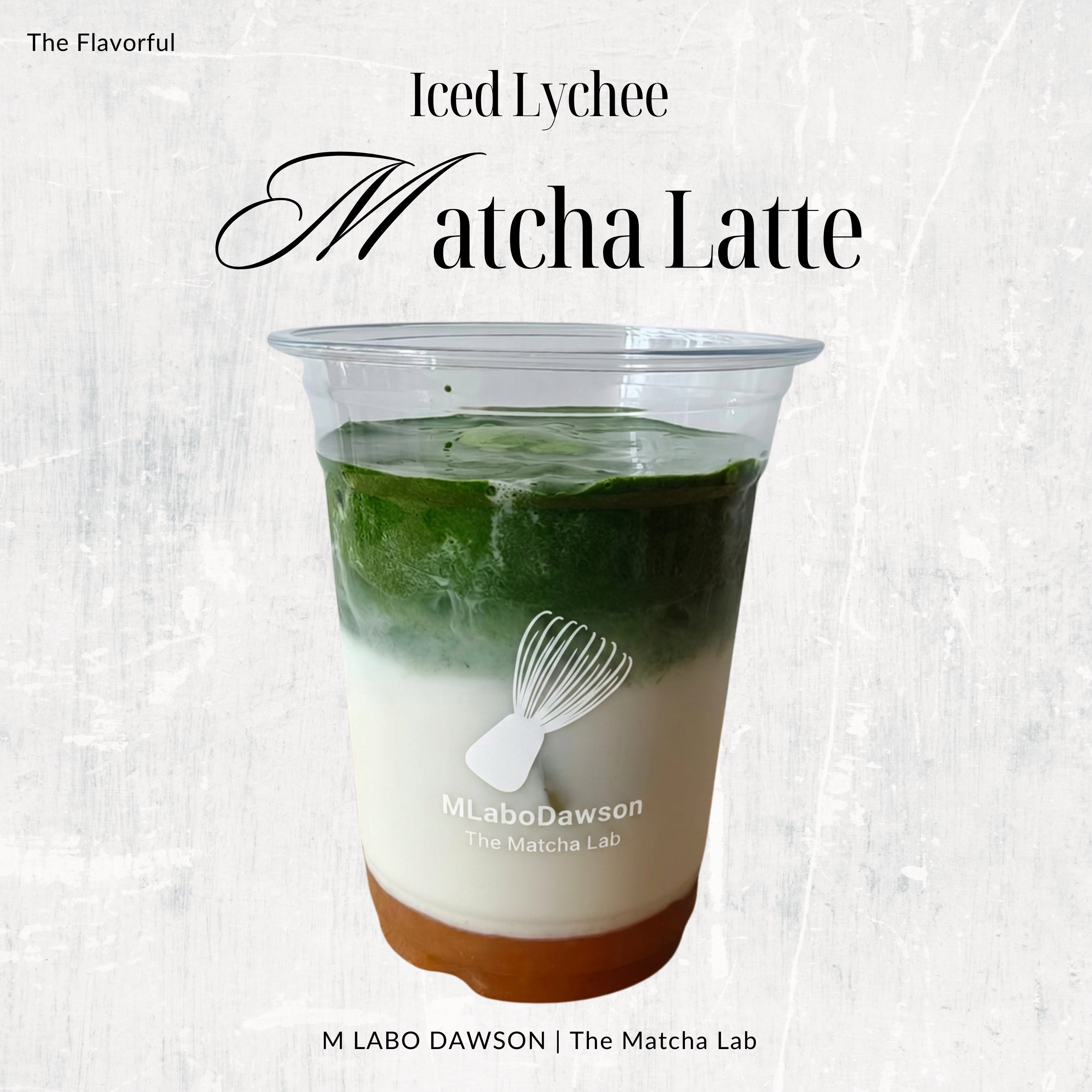 Iced Lychee Matcha Latte