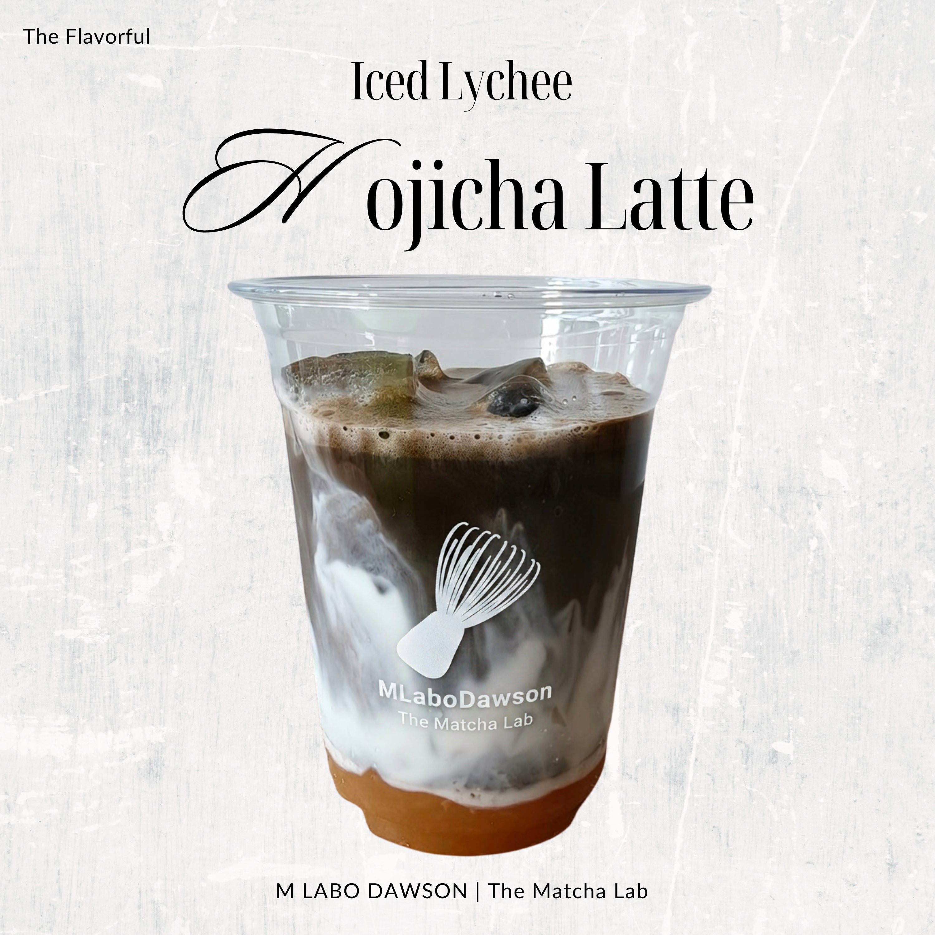 Iced Lychee Hojicha Latte