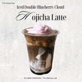 Iced Double Blueberry Cloud Hojicha Latte