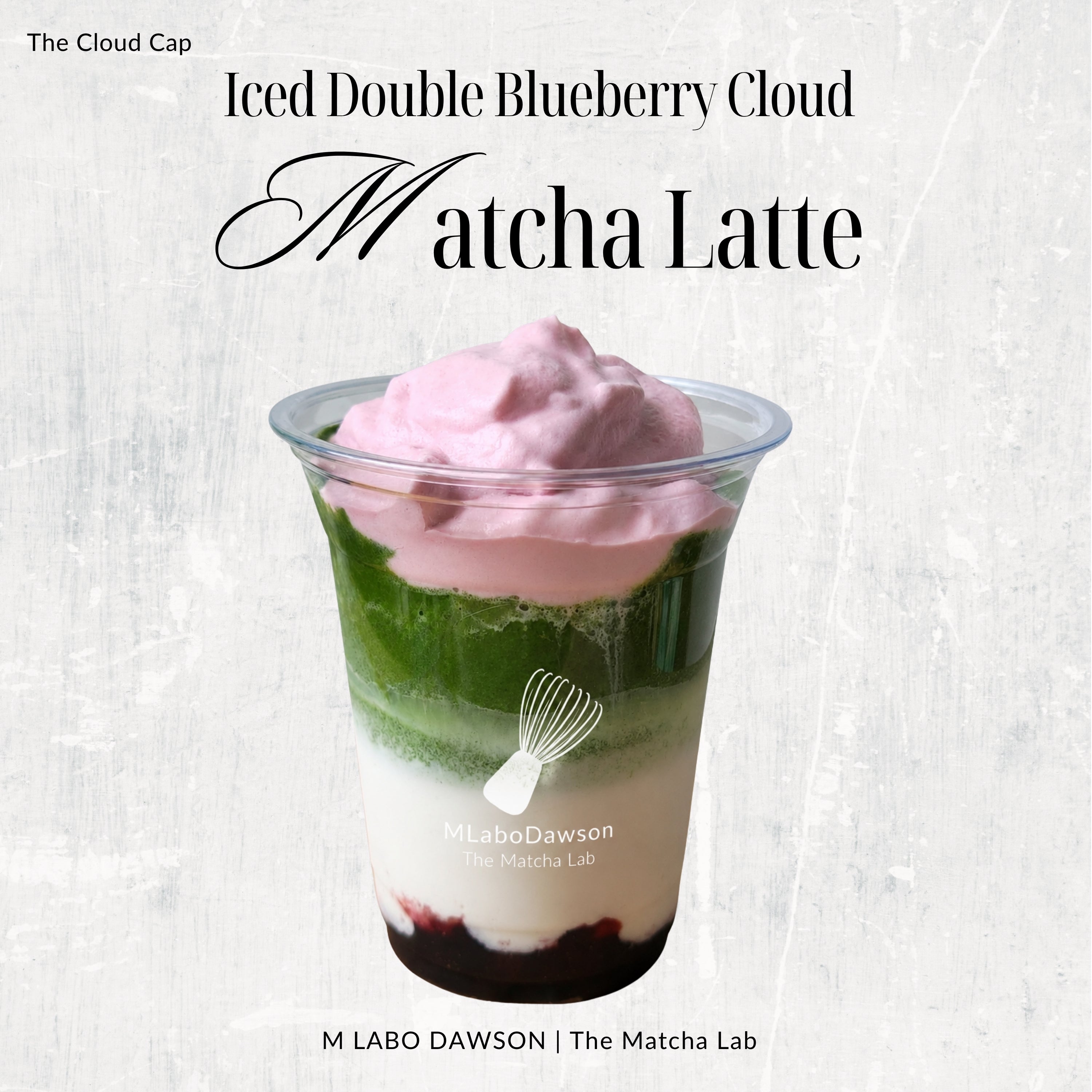 Iced Double Blueberry Cloud Matcha Latte