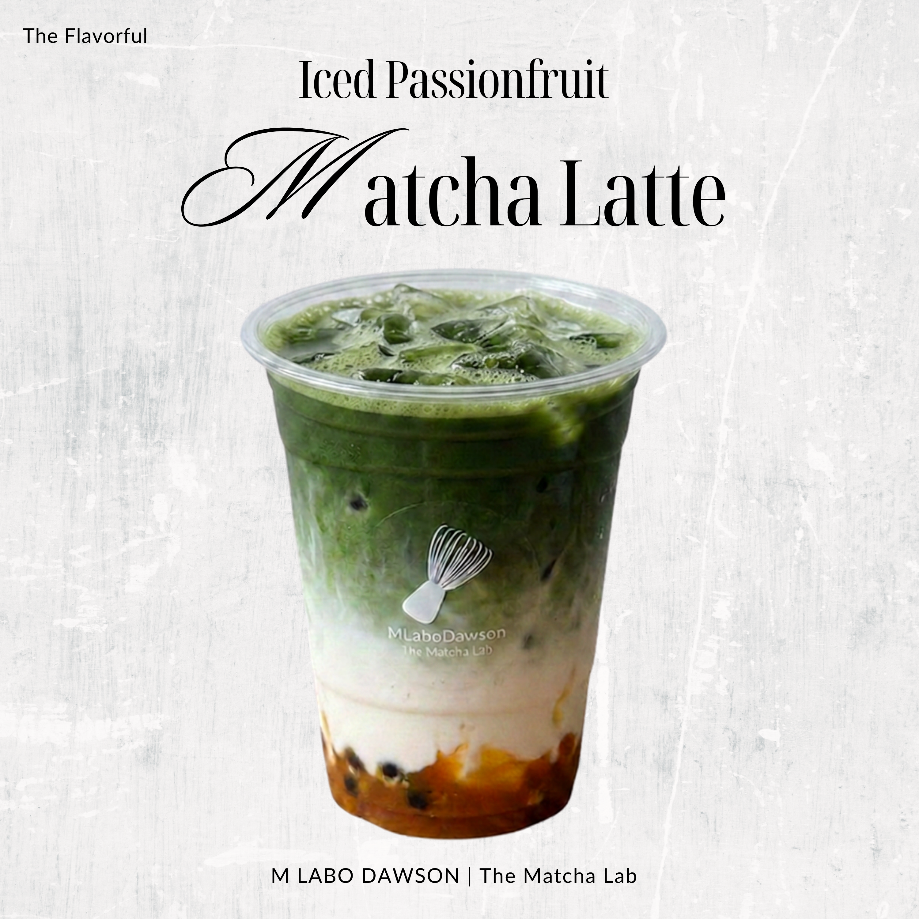Iced Passionfruit Matcha Latte