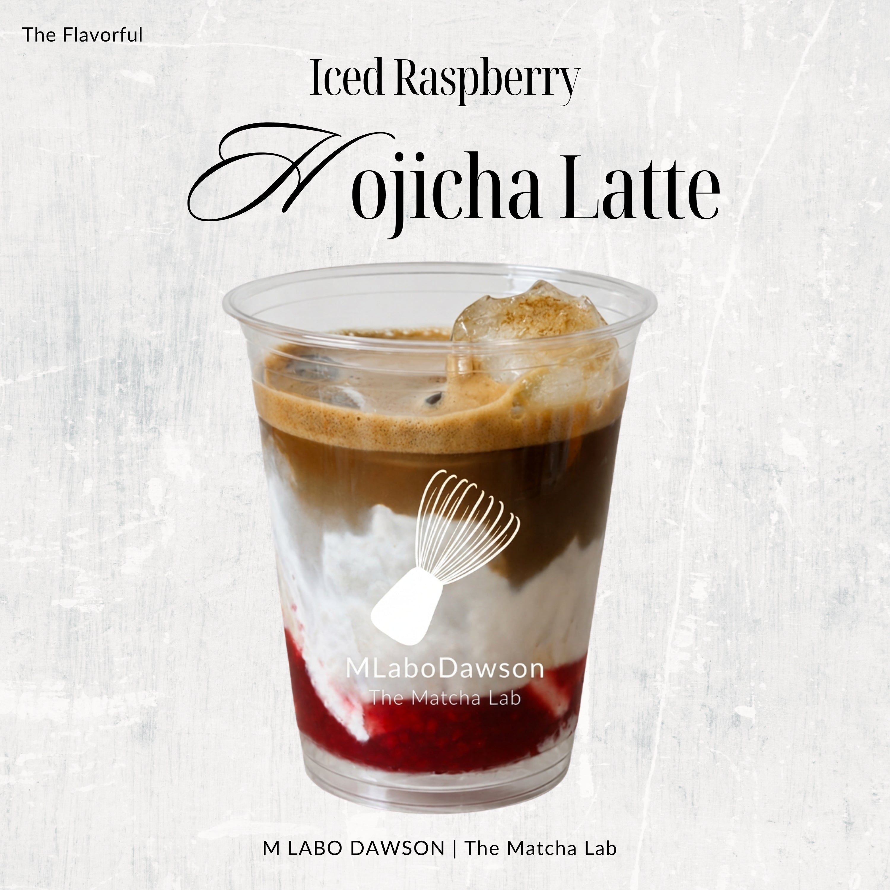 Iced Raspberry Hojicha Latte