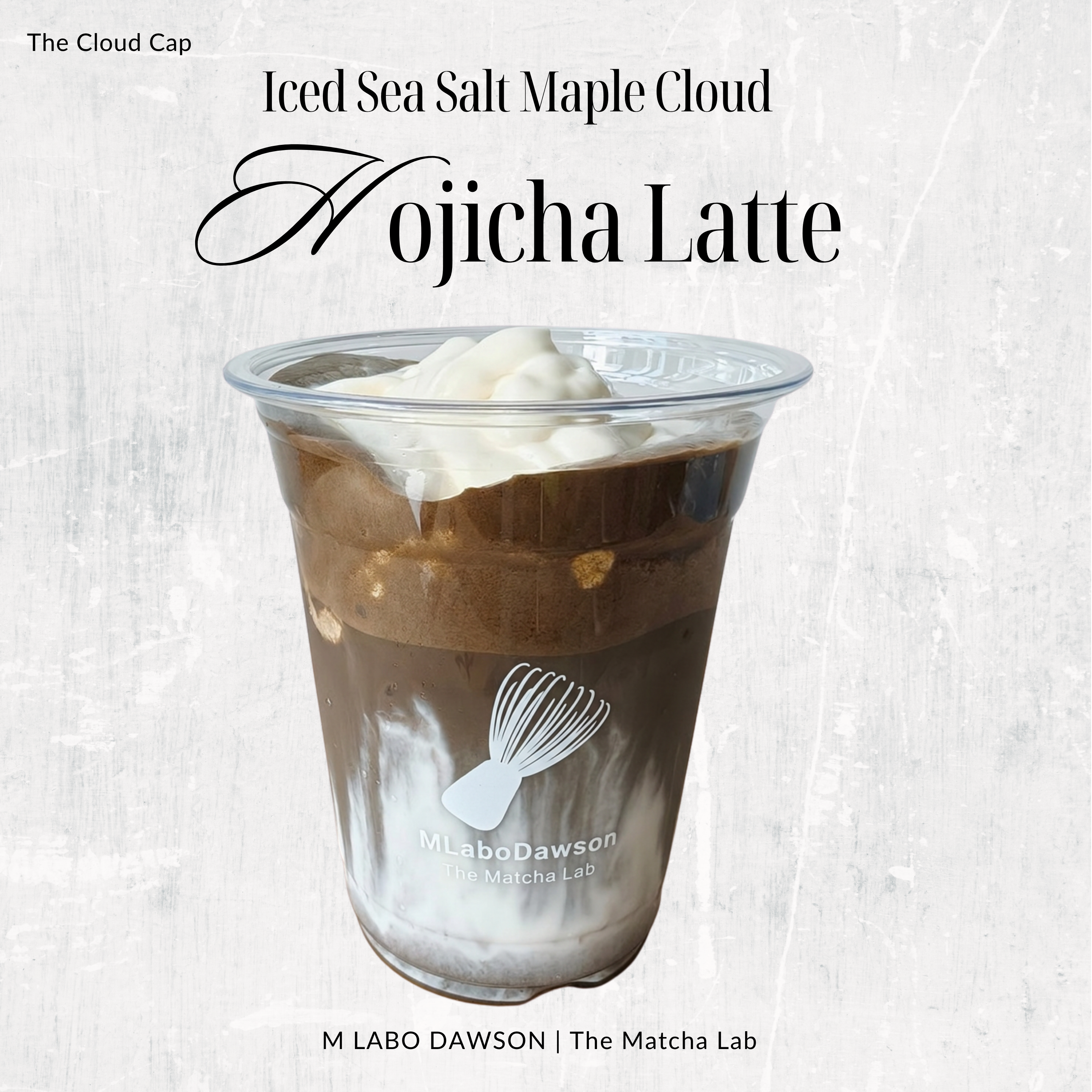 Iced Sea Salt Maple Cloud Hojicha Latte