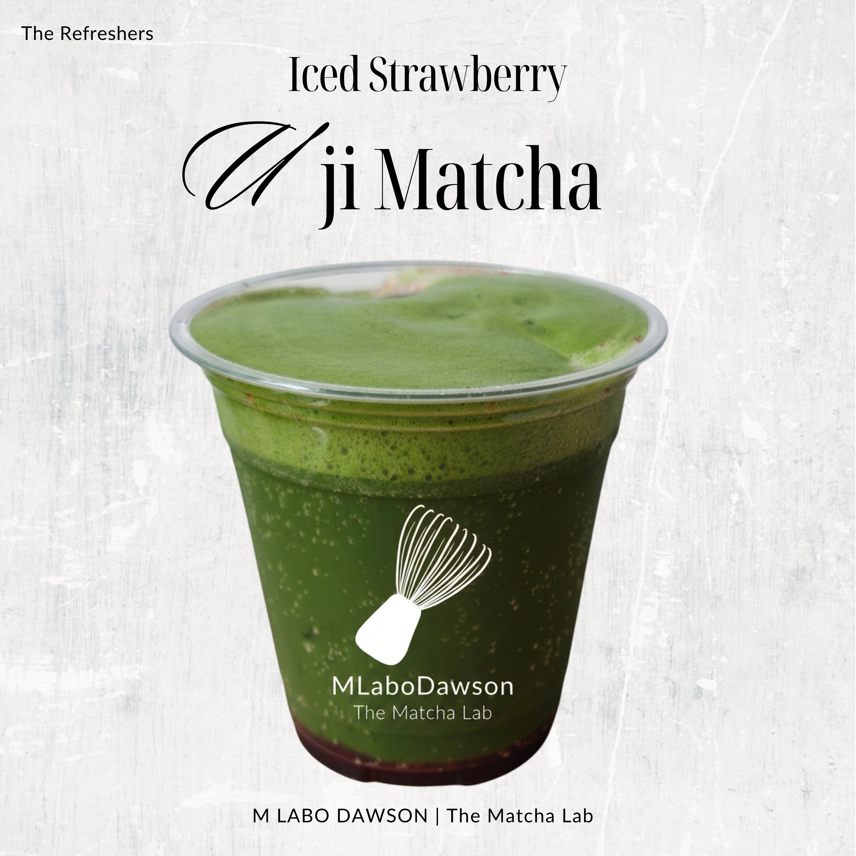 Iced Strawberry Uji Matcha