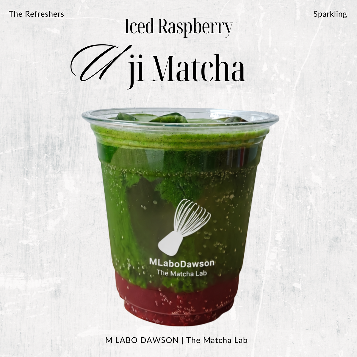 Iced Raspberry Uji Matcha